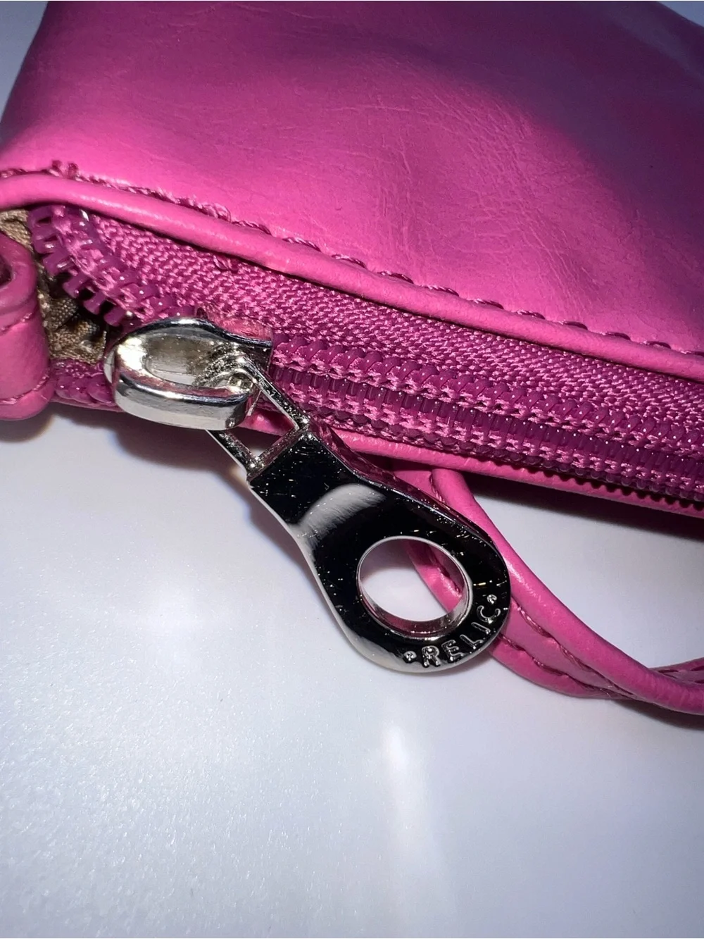 Relic Pink Leather Crossbody Shoulder Bag
